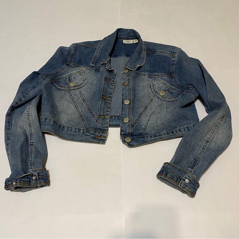 Cato Stylish Blue Denim Cropped Jacket - Picture 2 of 7